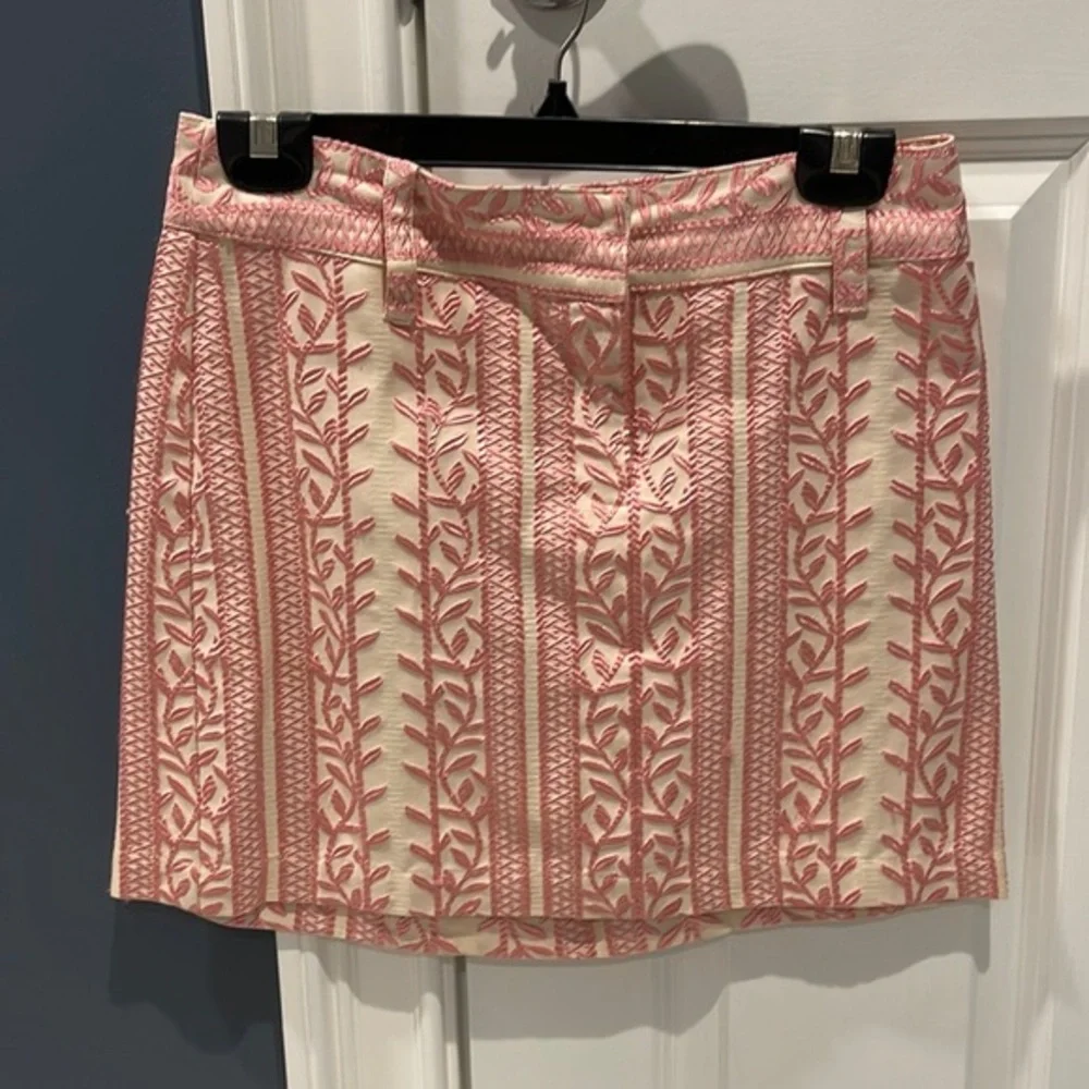 Pink and cream Mini Skirt, size 4